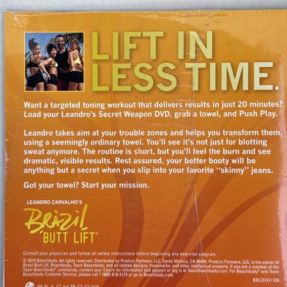 Leandro Carvalho Secret Weapon Workout DVD Brazil Butt Lift Beachbody 20 Min New - Picture 8 of 8